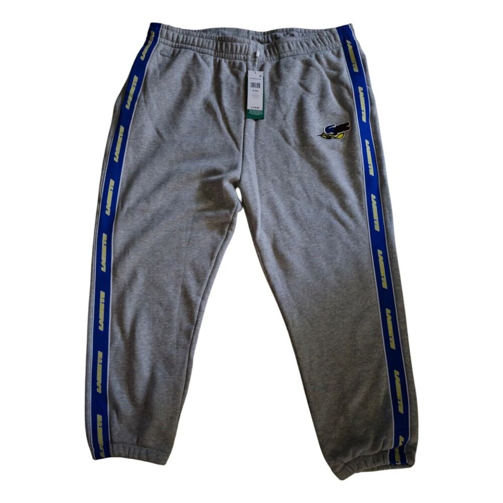 Lacoste GRAY Sweat Pants Size 3XL Grey Sweats Tennis Lounge Bottom NWT